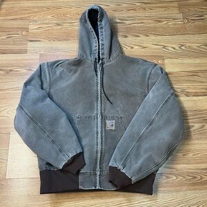 Carhartt Men's Gray Hooded Performance Jacket